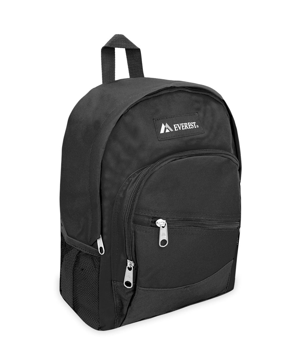 Everest Children's Slanted Pocket Backpack 6045S Black OSFA