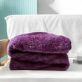 thumbnail image 5 of Exclusivo Mezcla Plush Fuzzy Large Fleece Throw Blanket (50" x 70", Purple)- Soft, Warm and Lightweight, 5 of 8