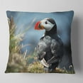 thumbnail image 2 of Designart Cute Puffin Relaxing - Animal Throw Pillow - 18x18, 2 of 5