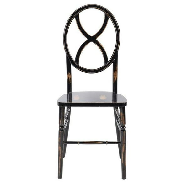 Commercial Seating Products W-415-VR-SandGlass-LWB Veronique Series Stackable Sand Glass Wood Dining Chair - Lime Black Wash - 38.75 in.