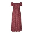 thumbnail image 5 of Zorckvet Womens Dresses Flowy off the Shoulder Plus Size Summer A Line Fashion Short Sleeve Dress for Women Long, 5 of 9
