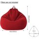 thumbnail image 4 of Bean Bag Cover - Cotton and Linen Cover 100x120cmYellow - Zippered Bean Bag Sofa Cover without Filling, 4 of 5