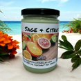 thumbnail image 4 of Sage & Citrus Vegan Coconut Soy 12 oz/ 355 ml Candle Hand-poured, Eco-friendly, Clean Burning, Woodsy/ Clean Fruity Wood Wick, 4 of 5
