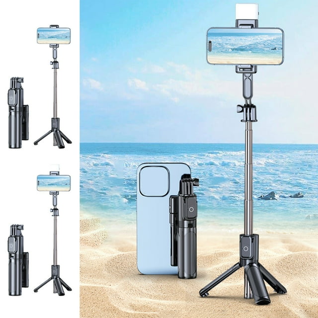 Handheld Gimbal Selfie Stick Aluminum Alloy Stabilizer Retractable Extension 19-75cm Foldable Compact Design Tripod Phone Holder Advanced Shake Reduction 1 Piece