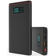 Power Bank Portable Fast Charger - Universal for Cell Phone, Tablet - 12000mAh External Battery [QUICK CHARGE 2.0/3.0] with 2 Ports [1x USB 1x Type-C] Aluminum Chassis [EASY TO READ LED DISPLAY]