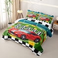 thumbnail image 3 of Erosebridal Red Fast Car Bed Spread Queen for Boys,Car Theme Queen Coverlet Set for Teens, 3 of 7