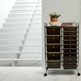 Seville Classics Heavy Duty Storage Utility Rolling Plastic 15Drawer