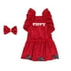 thumbnail image 2 of Ropa navideña para perros, vestido navideño, lindo conjunto de ropa para cachorros, ropa para mascotas pequeñas con falda de lazo, adecuada para decoración de fiestas navideñas, ropa de poliéster para, 2 of 6