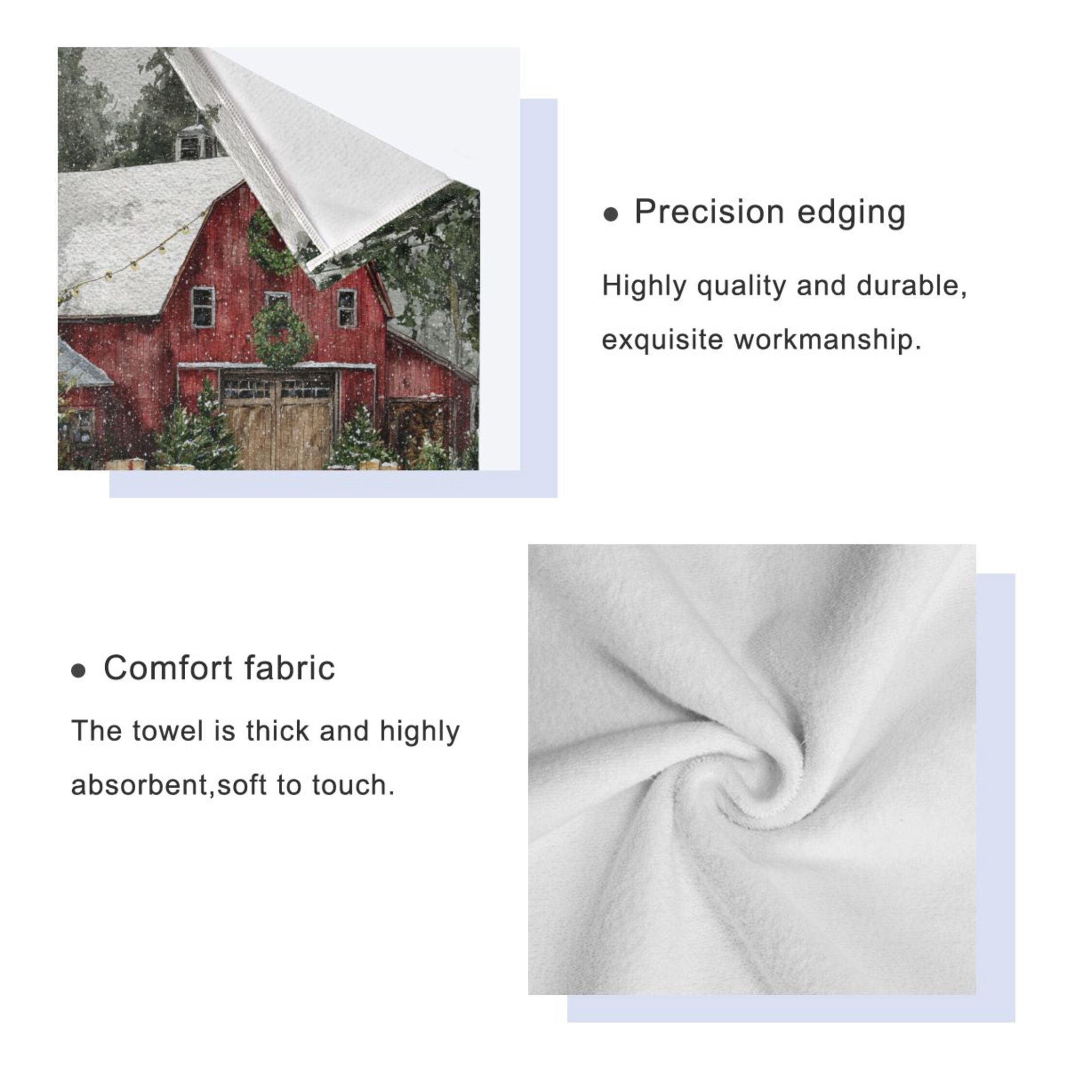 3 Piece Bath Towels Set Bath Towel, Hand Towel and Face Towel for Bathroom, Gym, Hotel Old Red Barn