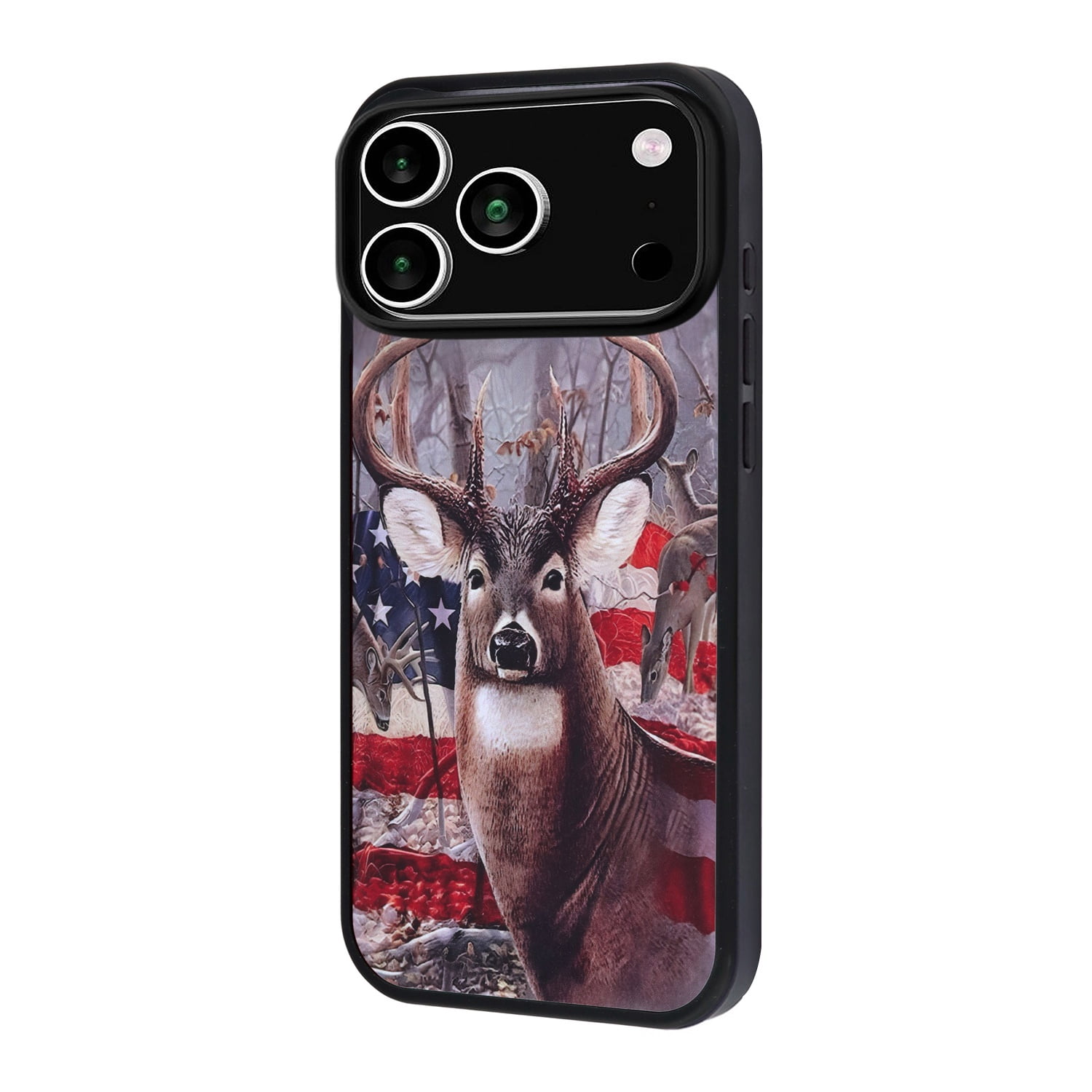 Stylish Aluminum Plate Protective Case for iPhone 17 Pro - USA Flag