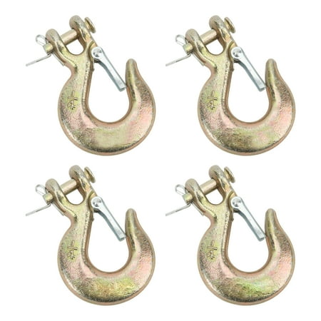 

FAGINEY Claw Slip Hook 4 Pcs Clevis Slip Hook 1/4in 2750lbs Capacity Heavy Duty Forged Steel Grab Hook For Lifting G70 Steel Clevis Hook