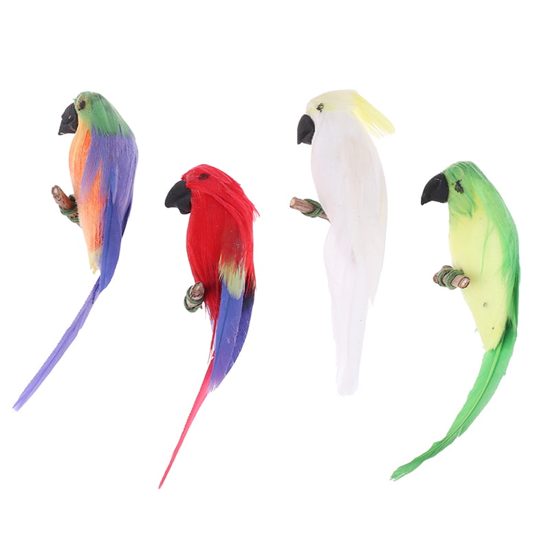 1:12 Scale Hand Painted Parrot Dolls House Miniature Garden Bird 