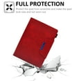 thumbnail image 5 of SaniMore for iPad Pro 10.5 Case 2017/2019 Wallet Case with Card Slots & Pen Holder [Auto Sleep] PU Leather Magnetic Ciasp Kickstand Shockproof TPU Shell Full-body Protective Retro Cover, Red, 5 of 5