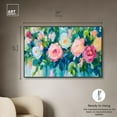 thumbnail image 5 of Blossoms of a Pink Dream Canvas Colorful Floral Art by Art Remedy, Black Frame, 54" x 36", 5 of 7