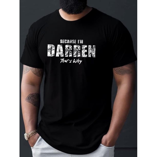 Men's Breathable Summer Tee - Darren's Geometric Print Casual Short Sleeve T-Shirt, Machine Washable Polyester