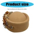 thumbnail image 3 of EASTIN Cocktail Party Fascinator Hat Church Hat Fabric Flower Beret Hat Costume Props, 3 of 15