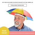 thumbnail image 3 of New Head Wearing Sunshade Windproof Umbrella Head Hats Rain Gear Head Umbrella Hat WINE RED, 3 of 8