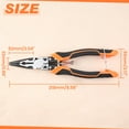 thumbnail image 3 of SPEEDWOX Long Nose Pliers With Wire Stripper Wire Crimper Wire Cutter 9" Multi Use Combination Pliers Vise Grip Pliers Professional High Leverage Wire Twisting Tool Industrial Hand Tool, 3 of 4