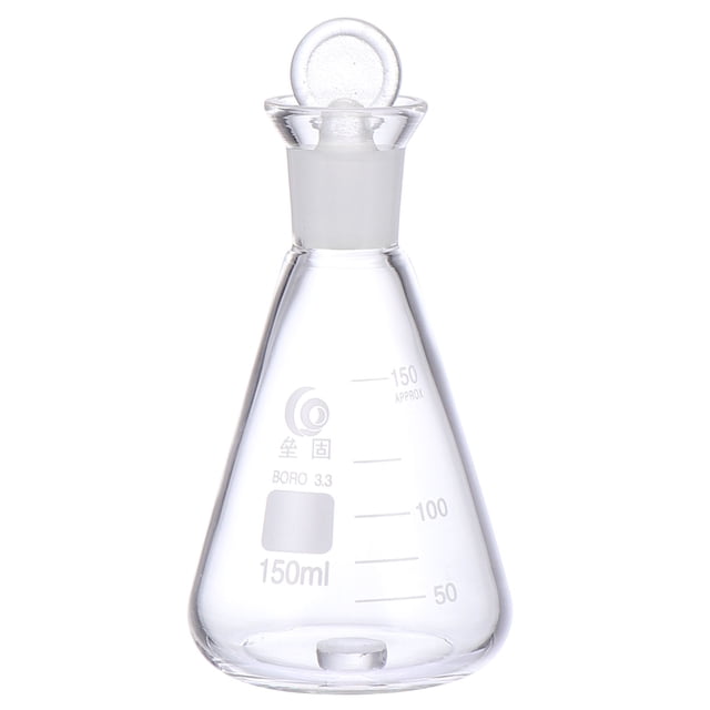 EeaseCA 1pc Professional Glass Flask Conical Flask School Supply Experiment Accessory