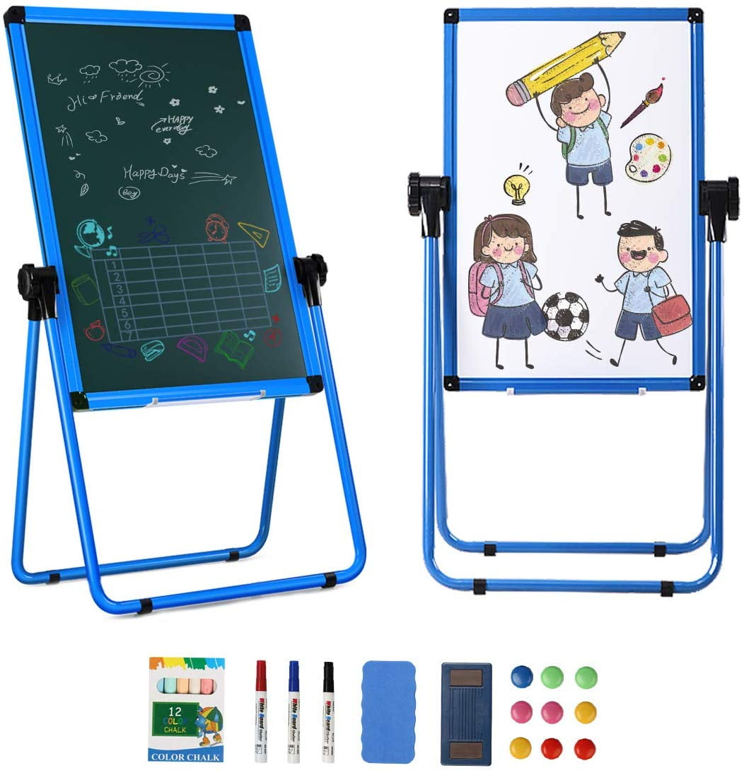 18" x 24" Kids Art Easel, Portable Easel Dry Erase Board