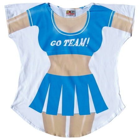 Cheerleader Cover-up Beach T-Shirt Tee  Sexy Bikini Swimwear Pajama