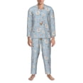 thumbnail image 3 of Daiia Funny Chicken for Men's Long-Sleeved Pajama Set – Soft & Comfortable Sleepwear Button-Up Pajamas Cozy Lounge Wear-XX-Large, 3 of 7