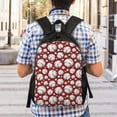 thumbnail image 4 of Defioc Cute Baseball Print Backpack -Travel,or Work Bookbag Daypacks with 15-Inch Laptop Sleeve and Dual Water Bottle Pockets, 4 of 6