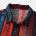 thumbnail image 5 of IROINNID Men's Casual Short Sleeve Blouse With Stripe Printed, 5 of 9
