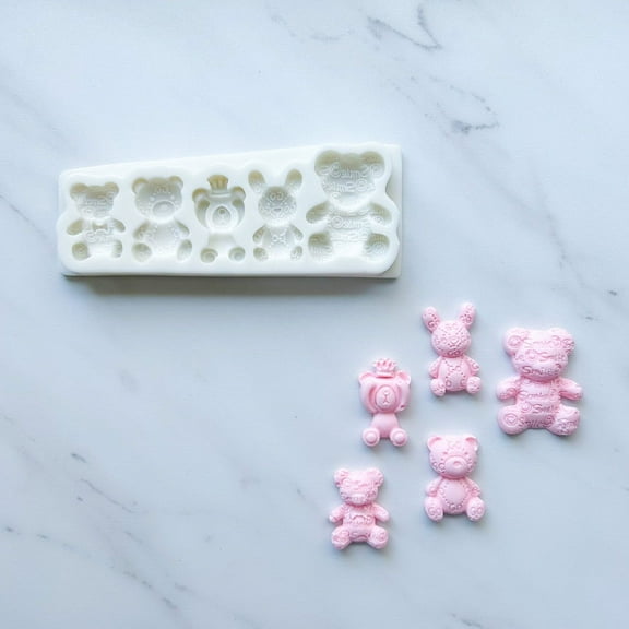 VARIETY TEDDY BAKING MOLD FOR CUPCAKES, CAKEPOPS, CHOCOLATE STRAWBERRIES, PRETZELS & RICE KRISPIES