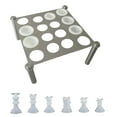 thumbnail image 2 of UNTERING Resin Chess Set Silicone Mold Accessory Metal Chess Item Holder Chess Display Stand Silicone Chess Making Moulds, 2 of 5