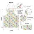 thumbnail image 7 of Pastel Princess Flower Pattern Apron-Garden Aprons for Women with Pockets-Cotton Linen Waterproof Kitchen Cooking Gardening Aprons Adjustable for Kitchen,Cooking,BBQ and Salon 33x27 Inch, 7 of 7