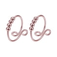 thumbnail image 1 of 2 Pieces Of Silver Single-turn Spiral-turn Rotating Rings Anti-stress And Anxiety Ring Rings, 1 of 7