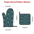 thumbnail image 2 of Sikiie Vintage Floral Oven Mitts and Pot Holders, Silicone Oven Gloves, Heat Resistant Oven Mitts 4Pcs Set, 2 of 6