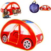 Dazzling Toys Kids Pop-up Car Play Tent - Easy Pop-up and Twist-fold to Store Compactly and Neat - 1-4 Children Fit Inside At Once