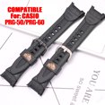 thumbnail image 2 of Correa de resina adecuada para Casio Prg 60 Prg 50 Pro Trek Correa de repuesto impermeable para hombre Accesorios de reloj, 2 of 5