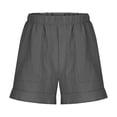 thumbnail image 7 of CYRBOKO Girls Shorts, Summer Elastic Waist Loose Fit Comfy Bottoms with Pockets Gray Size 11-12 T, 7 of 7
