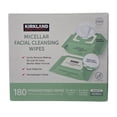 thumbnail image 4 of Kirkland Signature Micellar Facial Cleansing Wipes, 180 Count, Pre-Moistened, Dual-Sided Makeup Remover Wipes, Travel-Friendly Packs, 4 of 4