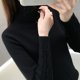 thumbnail image 5 of Suéter de mujer, jersey de cuello alto, suéteres de otoño e invierno, nuevo 2023, suéter femenino grueso y cálido de manga larga de color caqui, 5 of 5