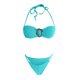 thumbnail image 5 of TaTaai Backless Strap Off-Shoulder Bikini Set, Floral Printed Color Blocking Style, No Underwire Support, High Cut Silhouette, Perfect for Seaside Daily Leisure Gift, 5 of 6