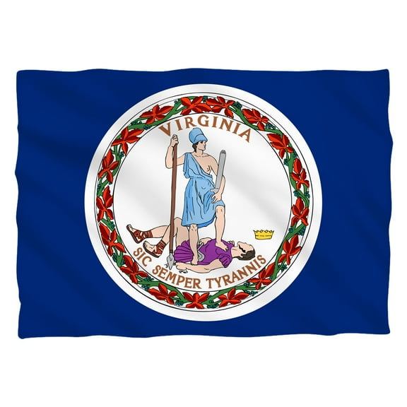Virginia Flag (Front Back Print) Pillow Case