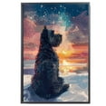 thumbnail image 2 of Kerry Blue Terrier Dog Art Print Poster, Wall art Canvas Painting Decor, Dog Pop Starry Night Art Home Decor Artwork For Bedroom Living Room Bathroom Décor, 2 of 6