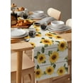 thumbnail image 3 of Hokiten Table Runners 36 Inches Long Dress Scarves, Sunflower Farmhouse Kitchen/Dining Table Runner, Short Coffee Tablerunners, Green Botanical Yellow Spring Summer Floral 13x36 Inch, 3 of 7