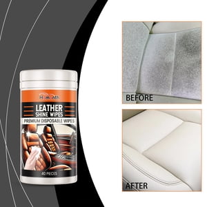 Voiture nettoyage en cuir Wipes humides avec film à l'huile à dirt et les étamines huile propre cuir brillant nettoyage wipes humides