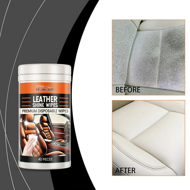 Limpiadores domésticos Limpieza de cuero de coche Toallitas húmedas con película de aceite Para suciedad y manchas Limpiar aceite Cuero brillante Limpieza Toallitas húmedas Toallitas de limpieza