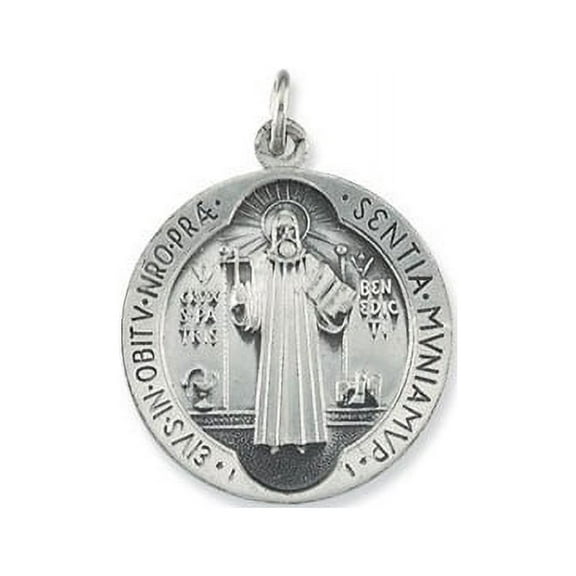 Saint Benedict Round Jubilee Religious Medal - Under 3/4 Inch X Under 3/4 Inch In14K Yellow Gold