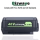 thumbnail image 2 of Batería de repuesto Biswaye 40V 6Ah de litio para Ryobi 40V, 2 of 9