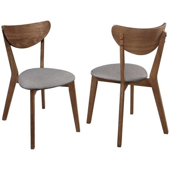 Alfredo Dining Side Chair Gray and Natural Walnut (Set of 2)