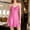 Pink, variant on Pretxorve Women Nightgown Solid Soft Casual V Neck Spaghetti Strap Sleeveless Loungewear Sleep Dress