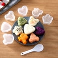 thumbnail image 1 of 6 piezas de moldes de bolas de arroz triangulares con forma de dibujos animados creativos, moldes de bento de arroz para niños para el hogar, moldes de sushi de algas marinas DIY (enviar, 1 of 8