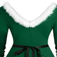 thumbnail image 4 of Femmes Robe de Noël Hiver Manches Longues V Cou Slim Fit une Robe de Ligne, 4 of 6